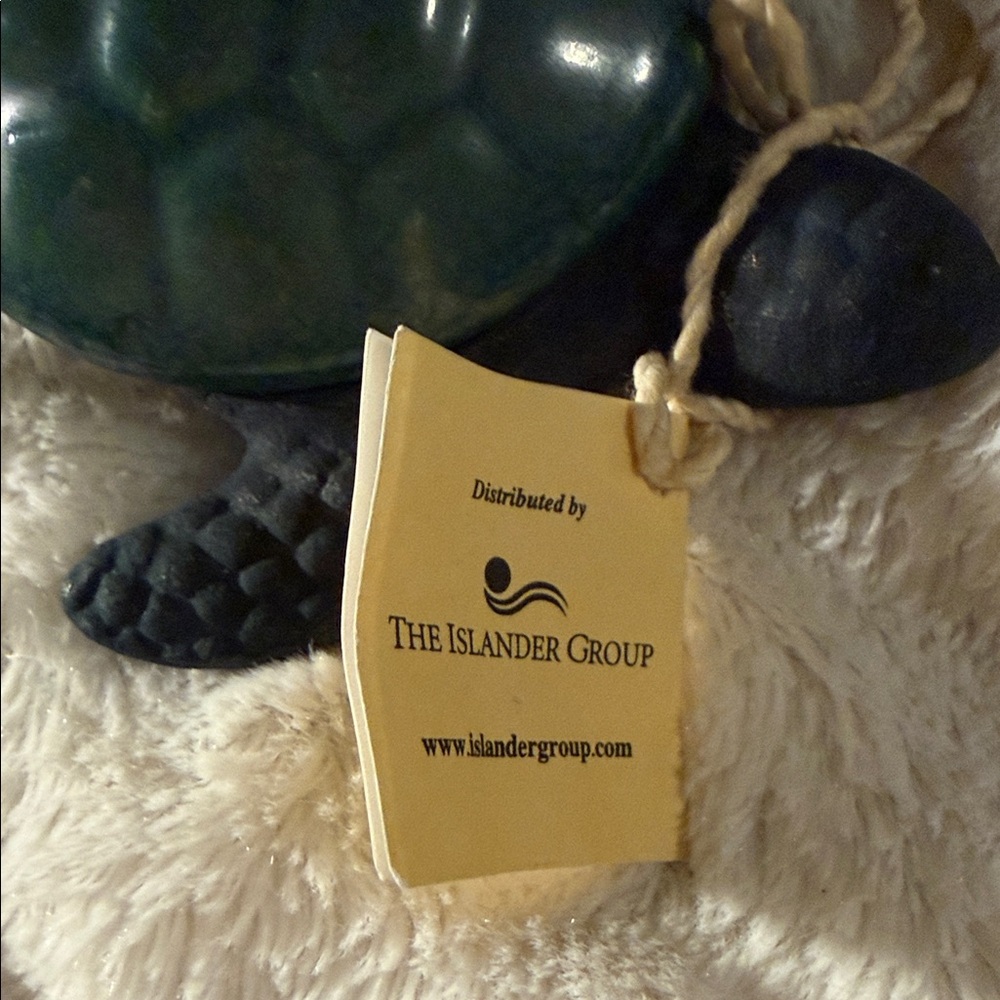 Ceramic Sea Turtle Figurine - Green - Picture 5 of 7